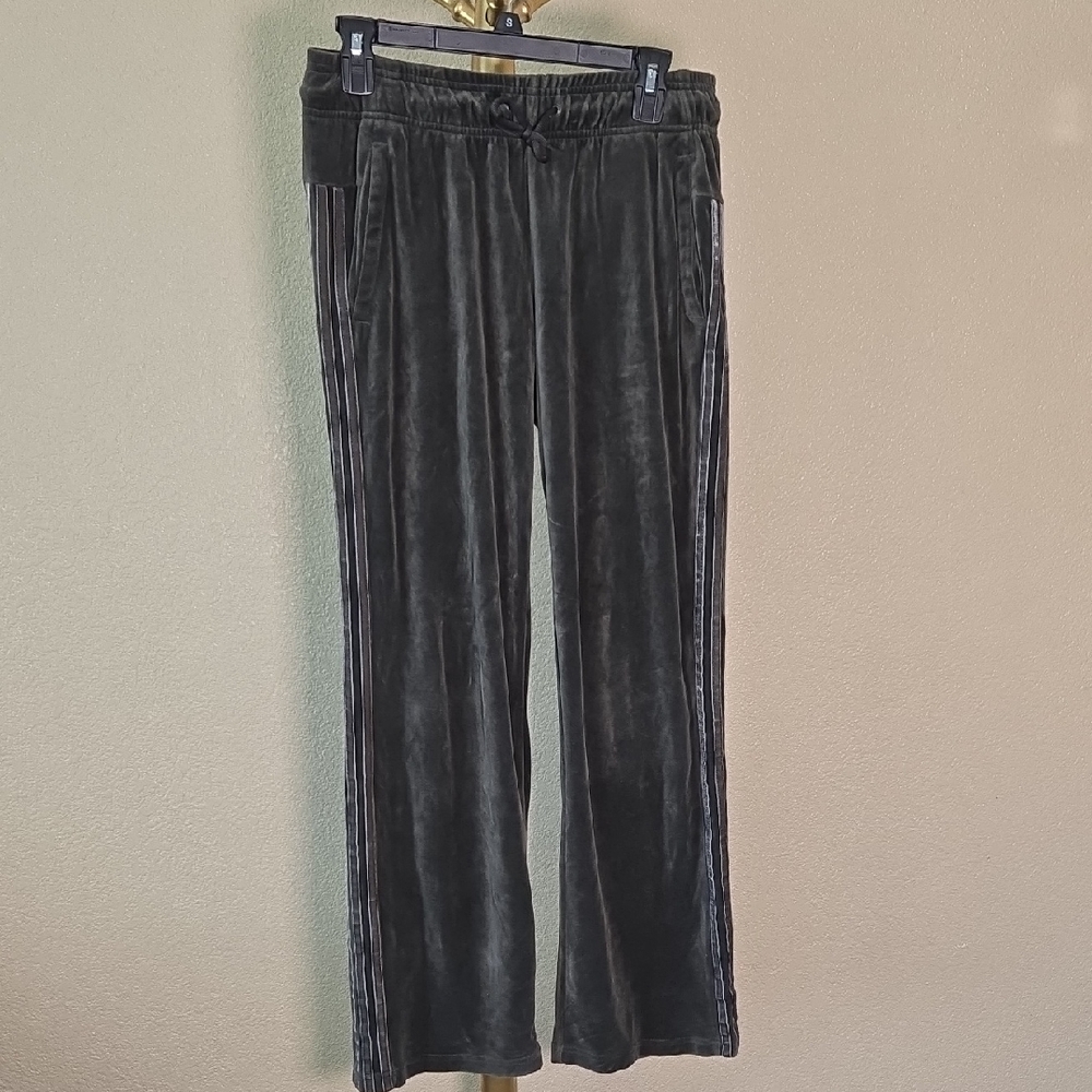adidas Black Velour Track Pants